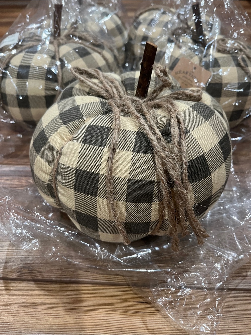 Bundle of 5 Hearthside Collection Fabric Pumpkins